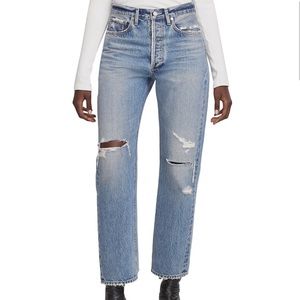 AGOLDE 90s High Waisted Straight Leg in Streamline